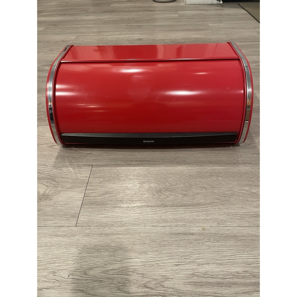 Brabantia Bread Box Belgium Retro Rare Red Variant Metal Used